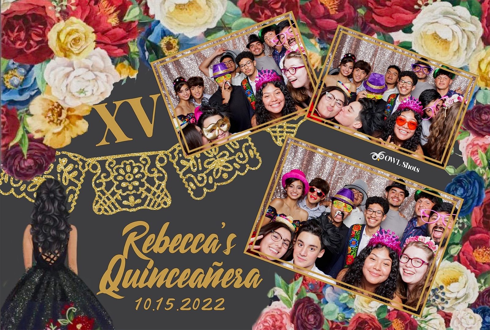 A custom print design created for Rebecca's Quinceañera celebration